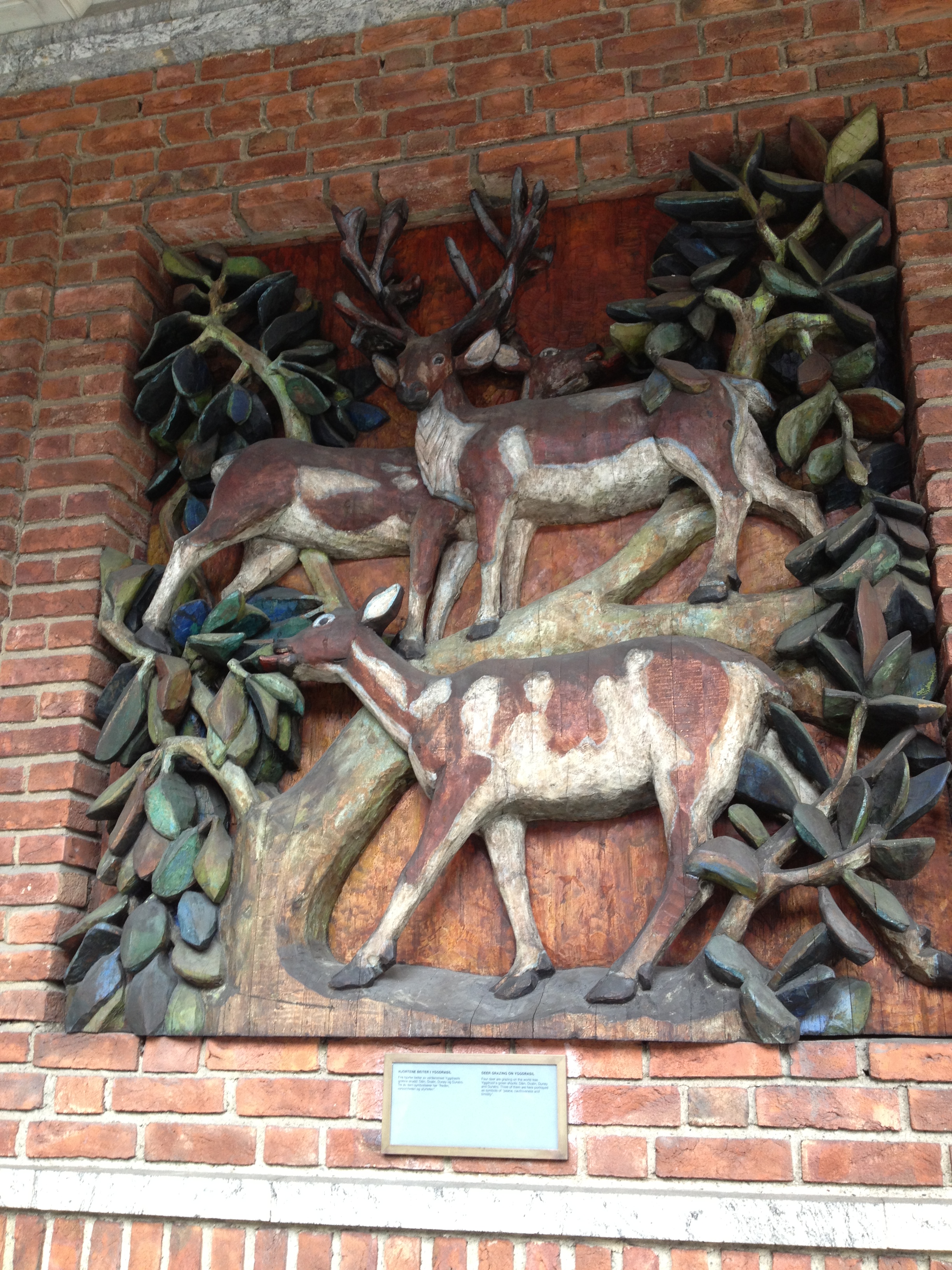 Three deer at Oslo City Hall