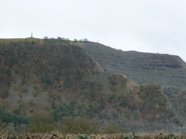 Vast quarry at Criggion