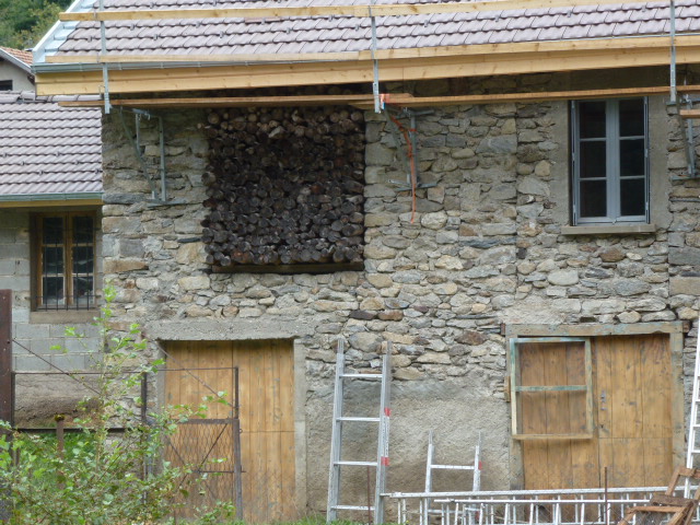 Wood store above