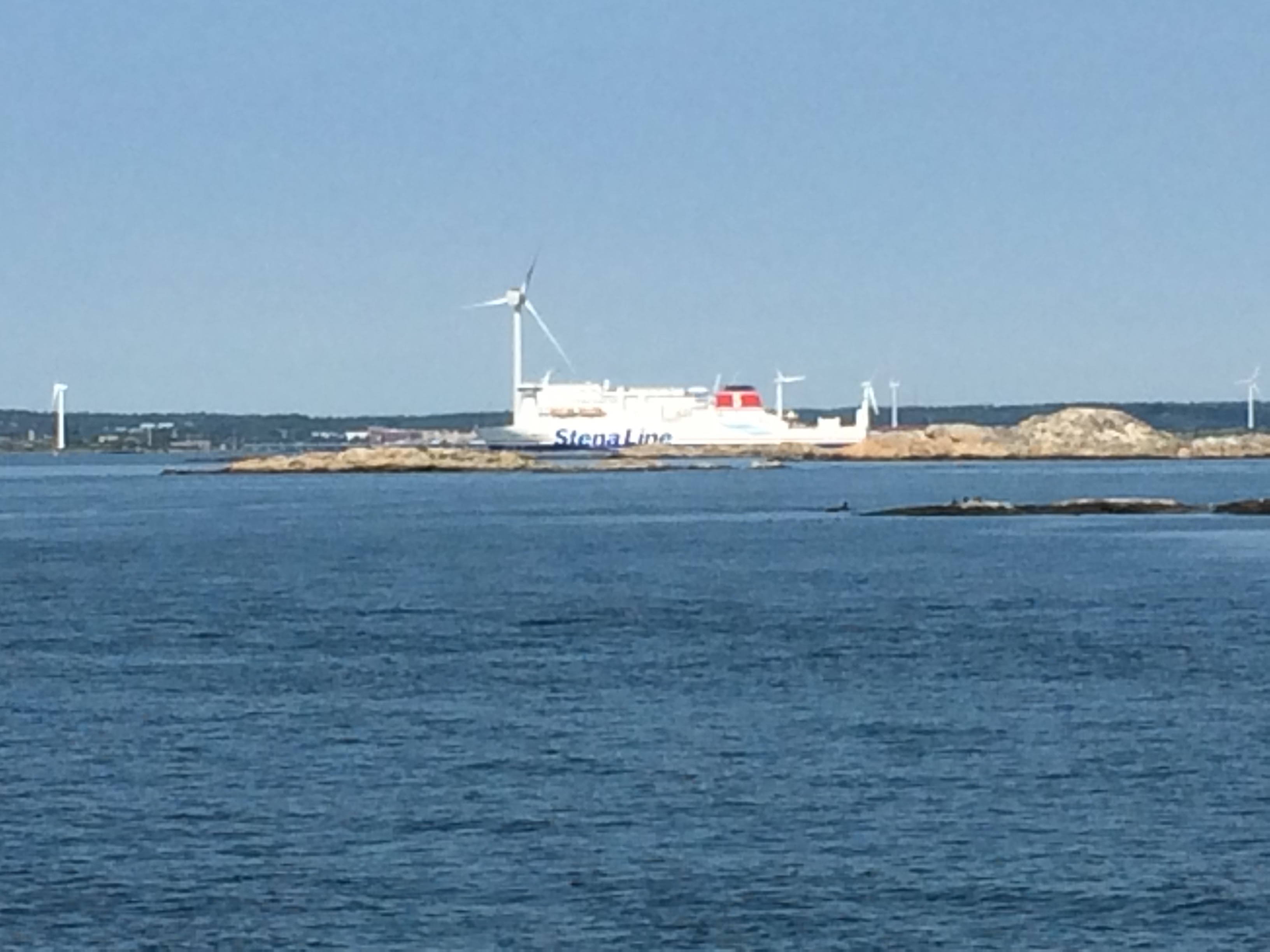 The Stena boat kept popping out from behind little islands